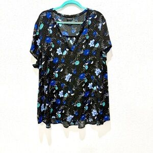 Torrid V-neck Floral Blouse XXL/20